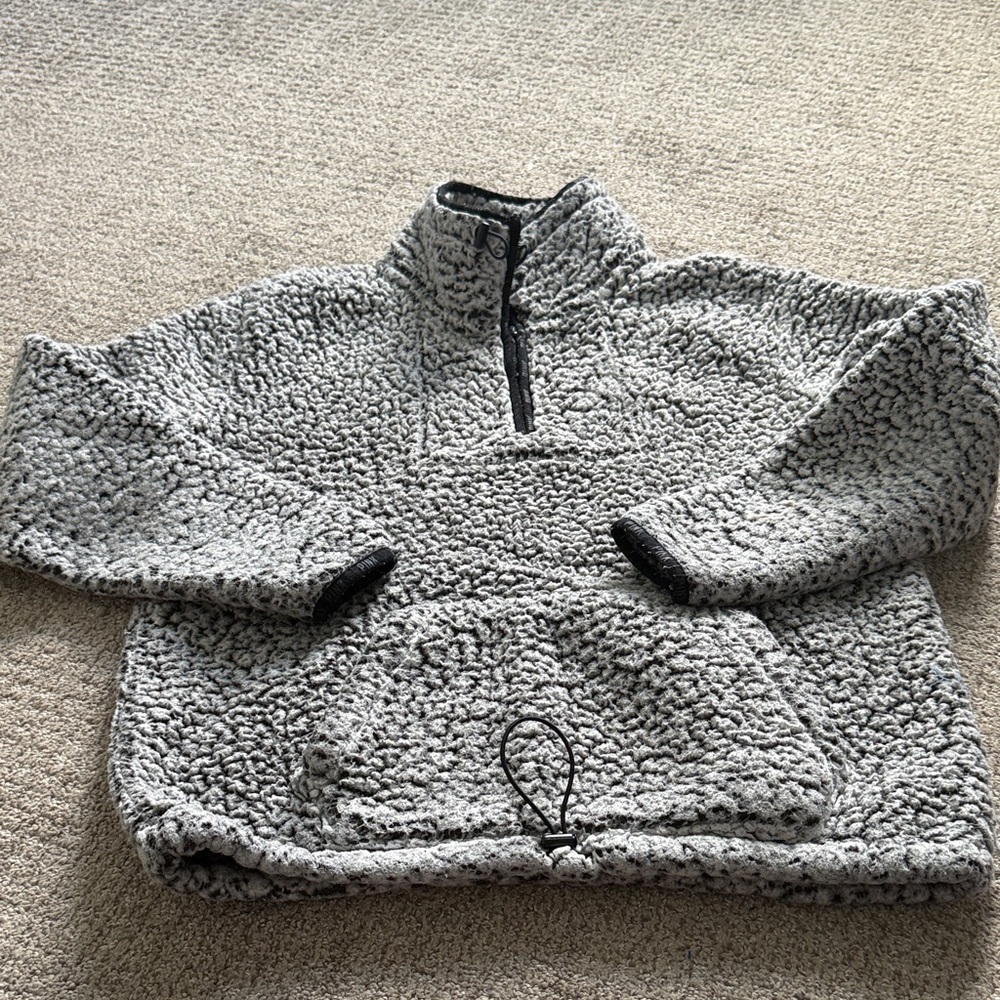 PINK Victoria's Secret Black and Gray Sherpa